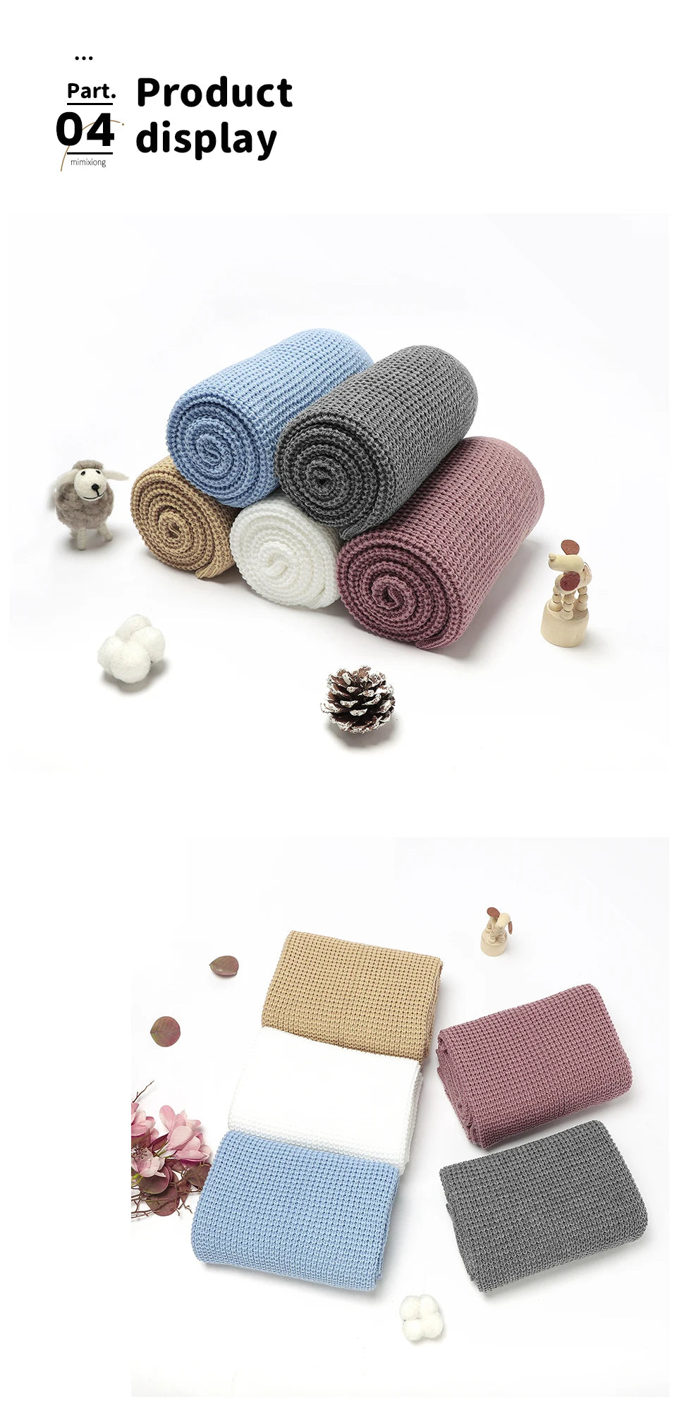 Baby Blankets 90*70cm Knitted Newborn Boys Girls Stroller Swaddle Wrap Infant Netural Crib Cellular Toddler Throwing Quilts Mats