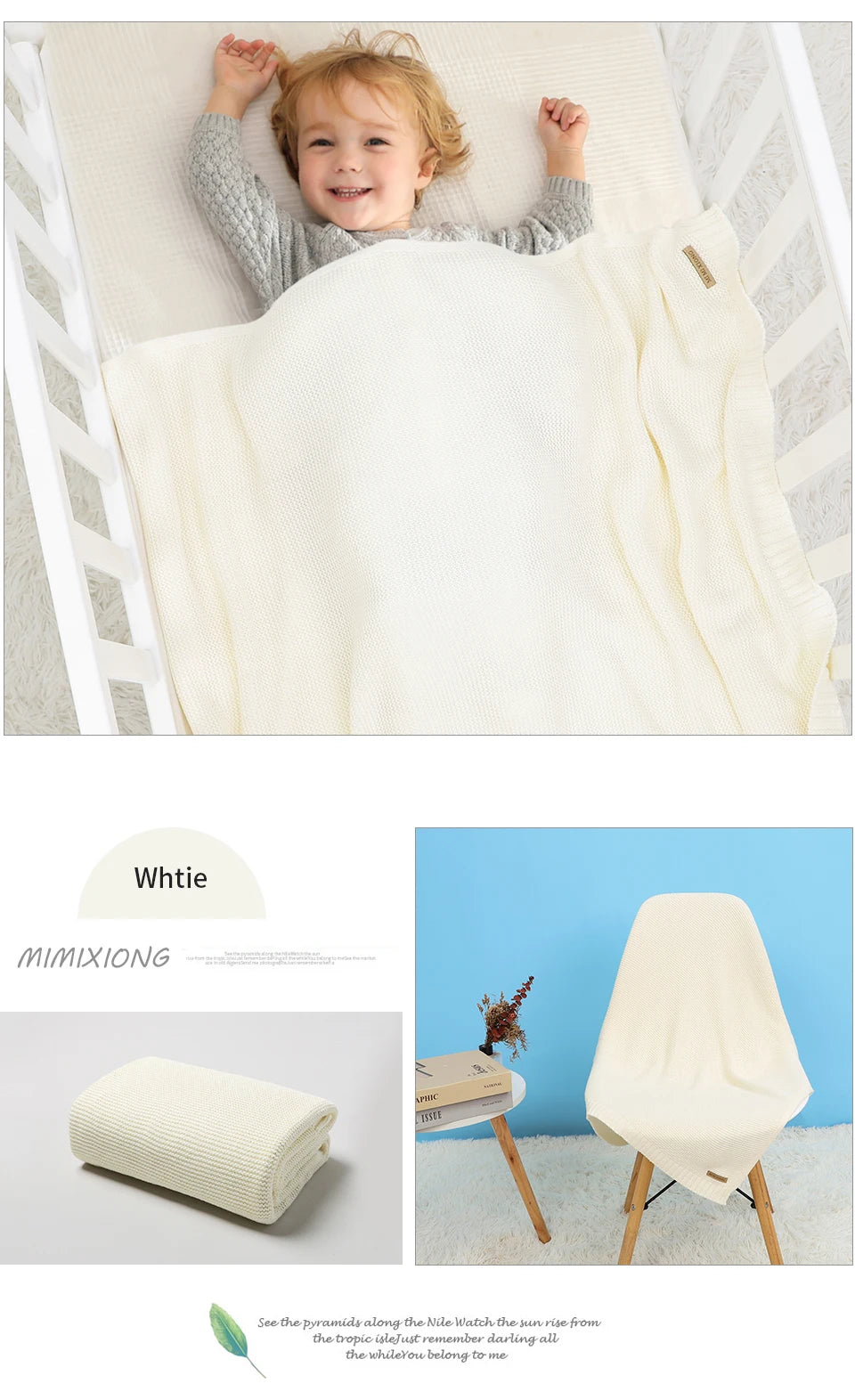 Baby Blankets 100*80cm Knit Newborn Boy Girl Month Stroller Bassinet Bedding Cradle Quilts Dual-Use Infant Netural Receiving Mat