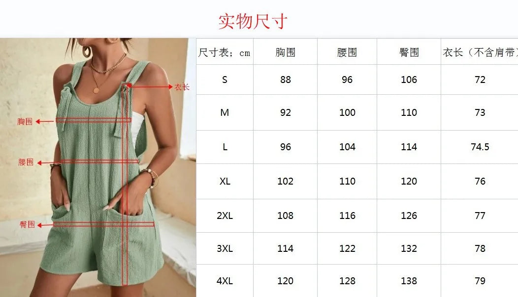 Women Wide Leg Overalls Casual Adjustable Strap Sleevelss Double Pocket Jumpsuits Sexy Loose Basic Daily Rompers OUFY-308