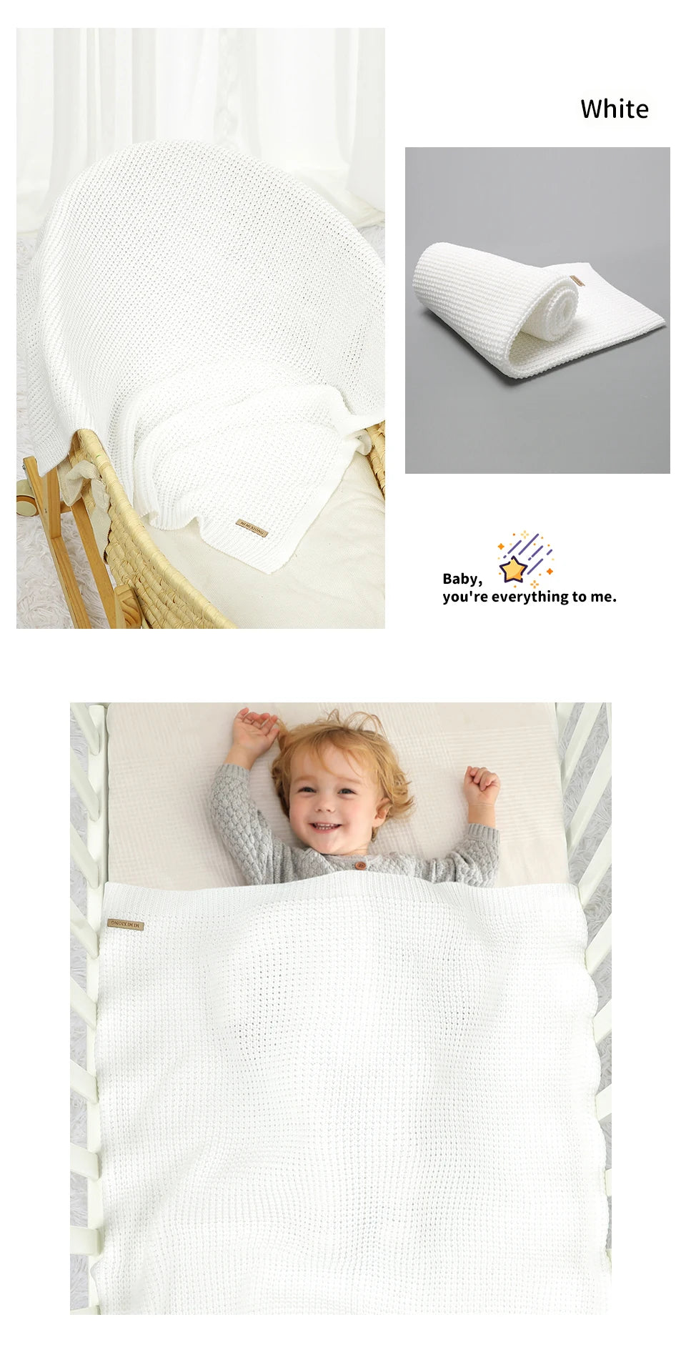 Baby Blankets 90*70cm Knitted Newborn Boys Girls Stroller Swaddle Wrap Infant Netural Crib Cellular Toddler Throwing Quilts Mats