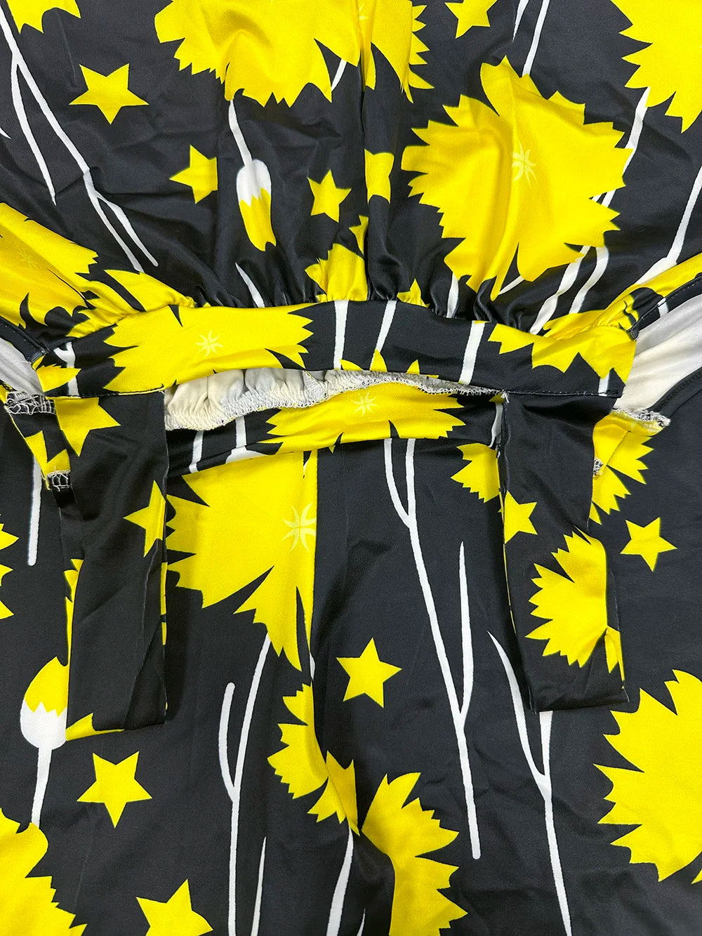 Loose casual lazy wind oversize print suspenders one-piece pants 2024 summer new straps broad leg one-piece pants woman
