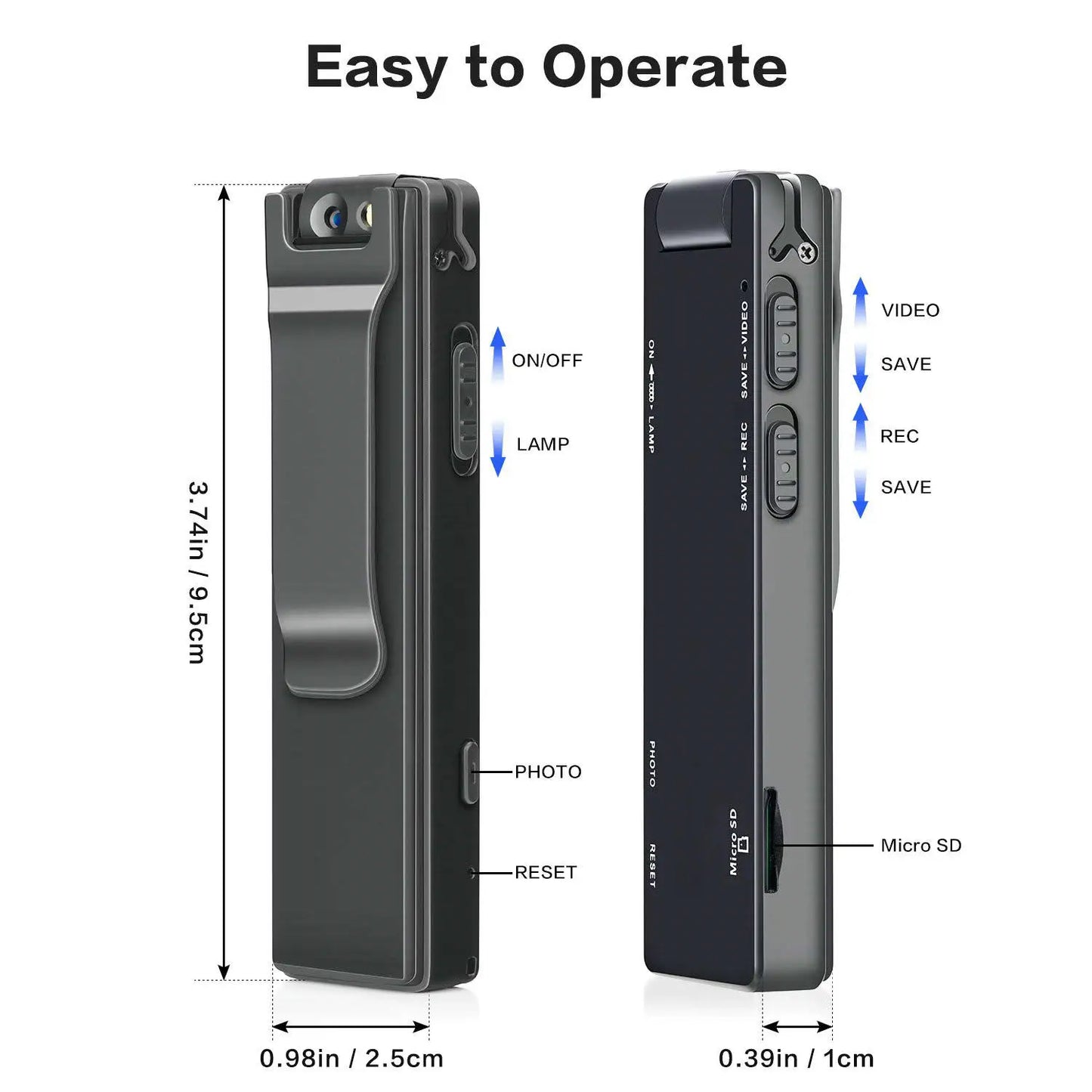 Vandlion A3 Mini Digital Camera HD Flashlight Micro Cam Magnetic 1080P Camera Motion Detection Snapshot Loop Recording Camcorder