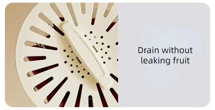 Fruit Drain Basket Foldable Handle Vegetable Washing Bowl Plastic Cleaning Colander Refrigerator Crisper Food Storage Container
