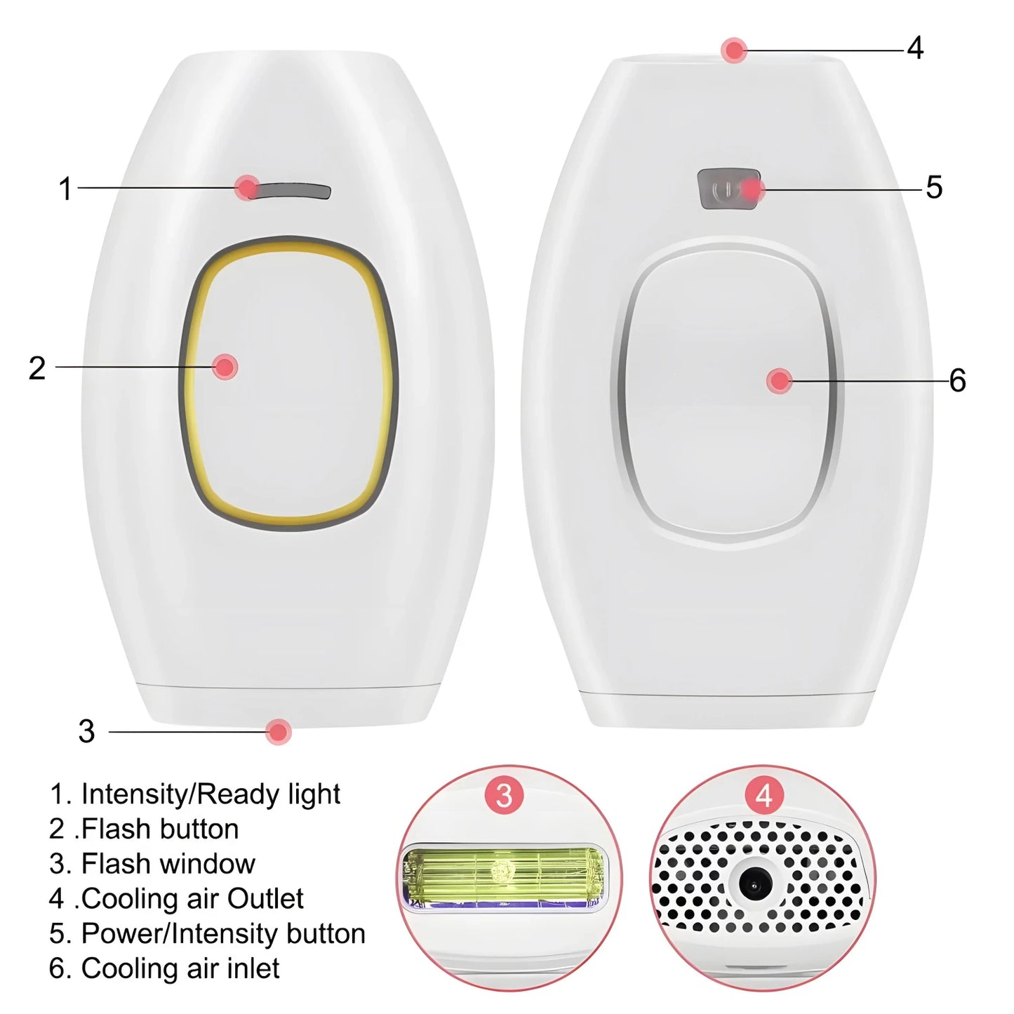 Hair Laser Depilator Electric Painless Depilator Home IPL Pulses Hair Removal Handset Women Men Painless Razor Tool