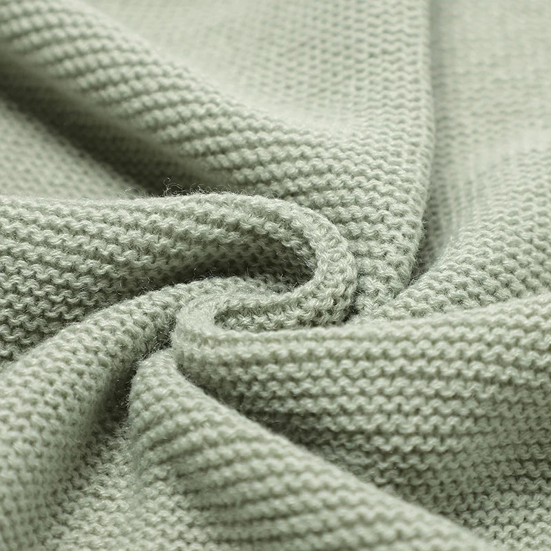 Baby Blankets Knitted Infant Boys Crib Bedding Quilt Girls Plaid 90*70cm Newborn Stroller Swaddling Warp Fashion Solid Ruffles