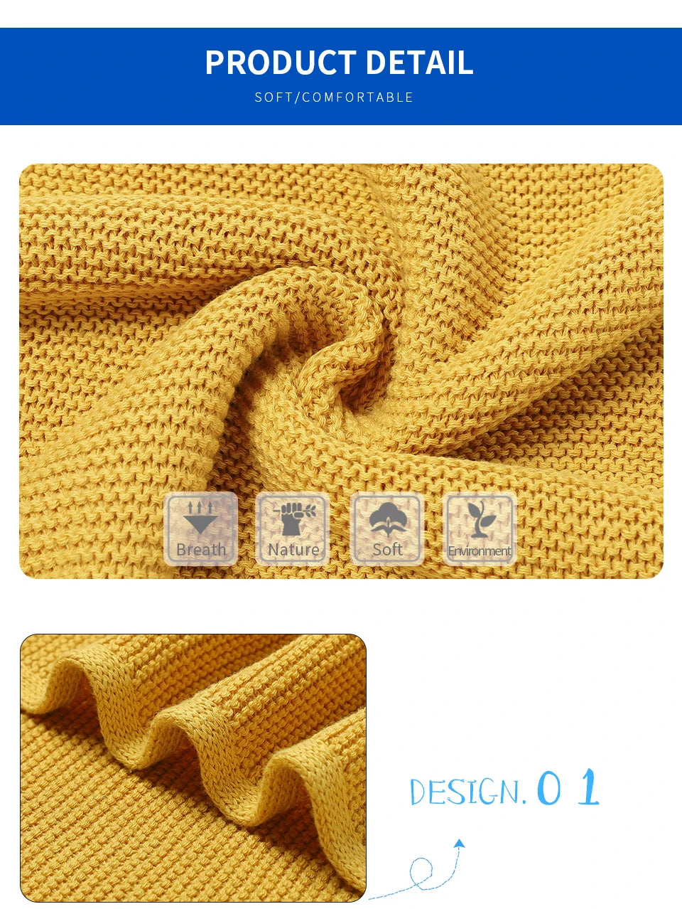 Baby Blankets 100*80cm Knit Newborn Boy Girl Month Stroller Bassinet Bedding Cradle Quilts Dual-Use Infant Netural Receiving Mat