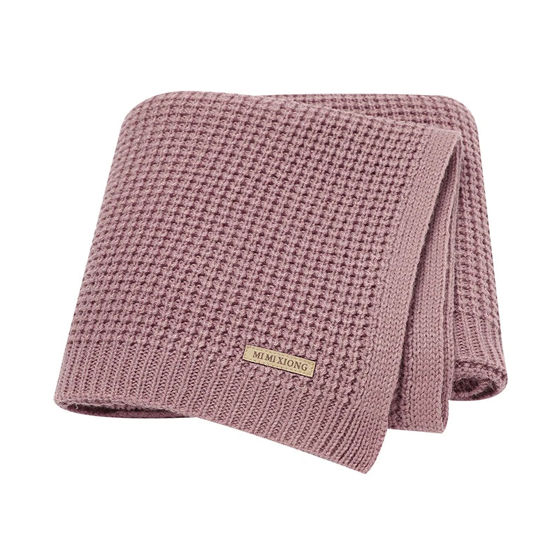 Baby Blankets 90*70cm Knitted Newborn Boys Girls Stroller Swaddle Wrap Infant Netural Crib Cellular Toddler Throwing Quilts Mats