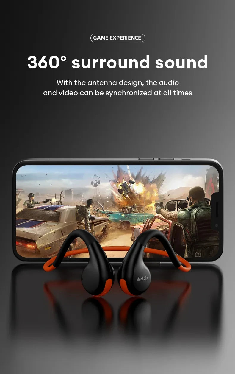 Original Lenovo X7 Air Conduction Headphone Wireless Bluetooth 5.3 Earphones Bone Conduction Sports Headset Outdoor EarHook Mic