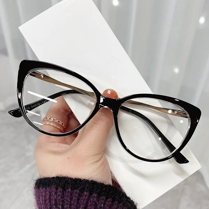 Anti Radiation/Blue Light Eyeglasses Replaceable Lens Cat Eye Computer Glasses