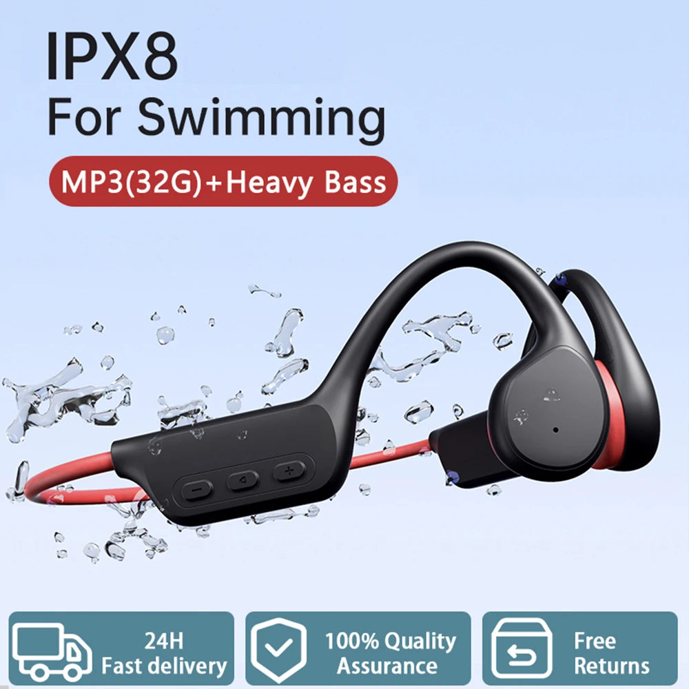 Xiaomi Bone Conduction Headset IPX8 32GB Bluetooth 5.3 Wireless Swimming Headphone With Microphone Waterproof Exercise Fitness