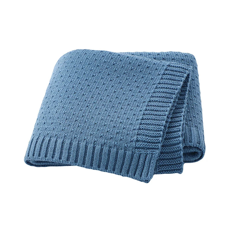 Baby Blankets Knitted Newborn Netural Breathable Month Swaddle Wrap Mat for Infant Boy Girl Crib Cellular Children 90*70cm Cover