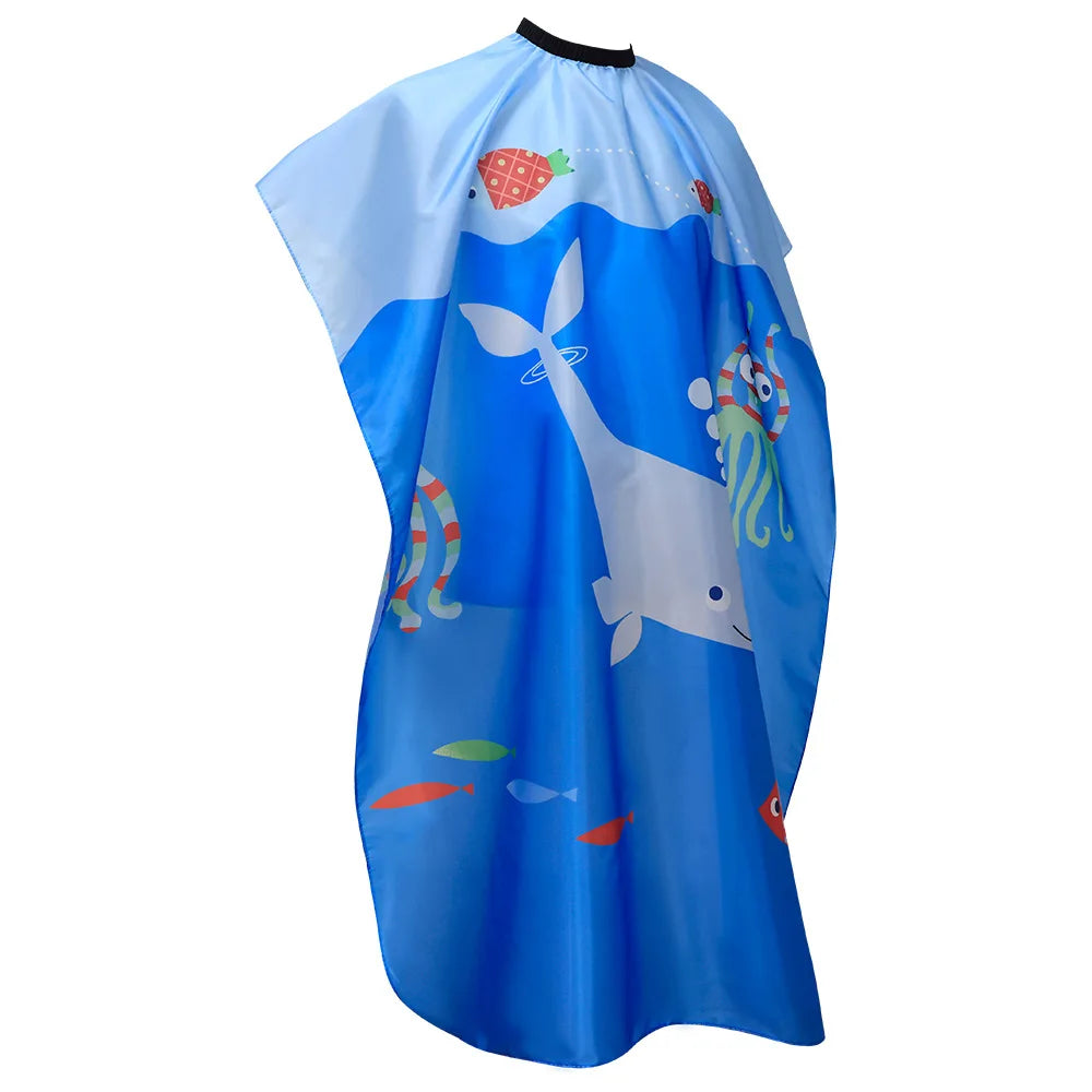 Kids Cartoon Pattern Haircut Styling Gown Salon Hairdressing Cape Barber Shop Household Child Hair Cut Cape Hairdresser Apron
