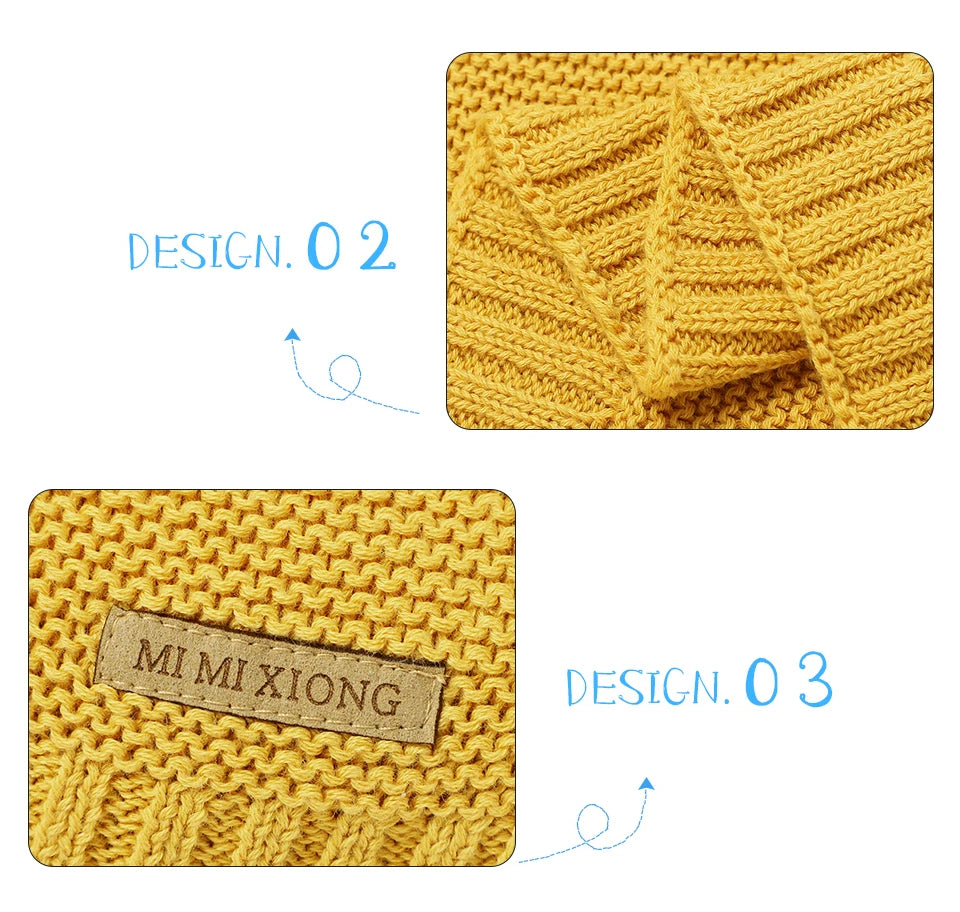 Baby Blankets 100*80cm Knit Newborn Boy Girl Month Stroller Bassinet Bedding Cradle Quilts Dual-Use Infant Netural Receiving Mat