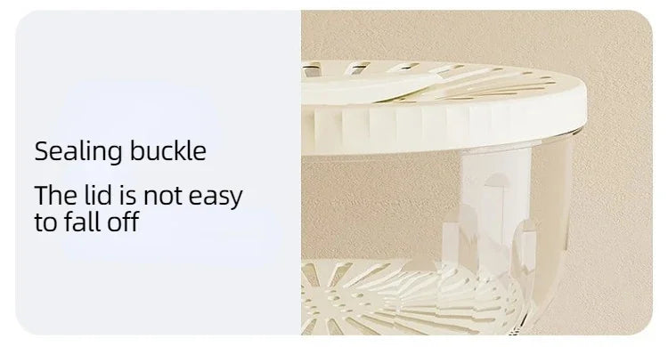Fruit Drain Basket Foldable Handle Vegetable Washing Bowl Plastic Cleaning Colander Refrigerator Crisper Food Storage Container