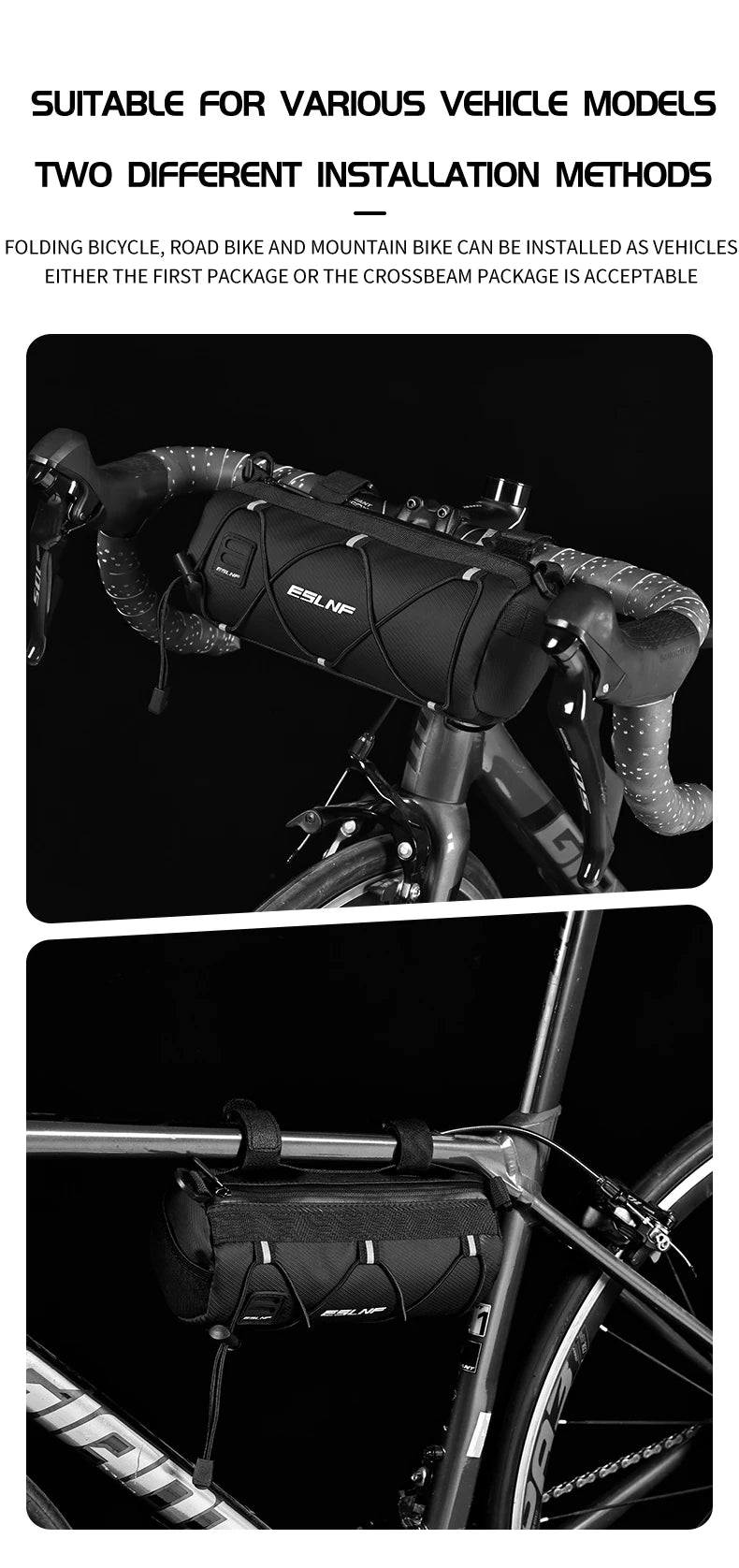 OFFBONDAGE Bike Front Bag Large Capacity Storage Outside Waterproof Multi-function Riding Bag Mountain Bike Bag Bike Accessory