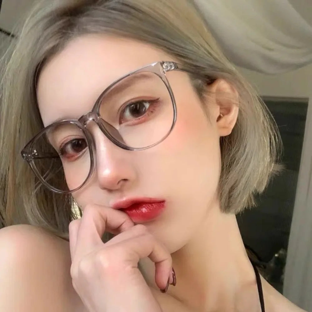 Anti-blue Light Optical Glasses Unisex Retro Ultra-light Large Square Frame Eyewear