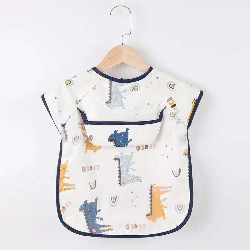 Baby Apron Bibs Toddler Long Sleeve Scarf Waterproof Art Smock Feeding Bib Infant Boys Girls Kid Burp Cloth Bandana New Arrivals