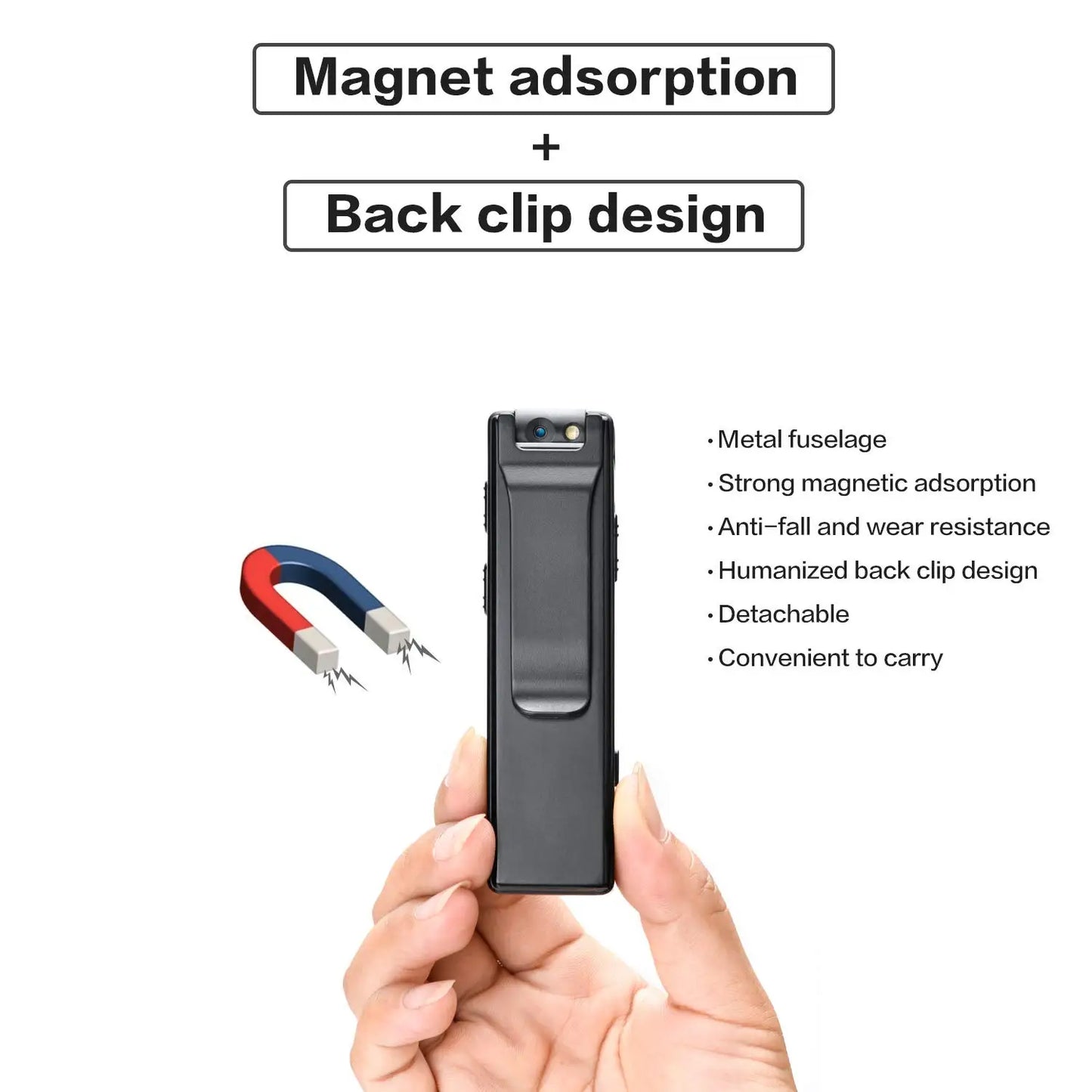 Vandlion A3 Mini Digital Camera HD Flashlight Micro Cam Magnetic 1080P Camera Motion Detection Snapshot Loop Recording Camcorder