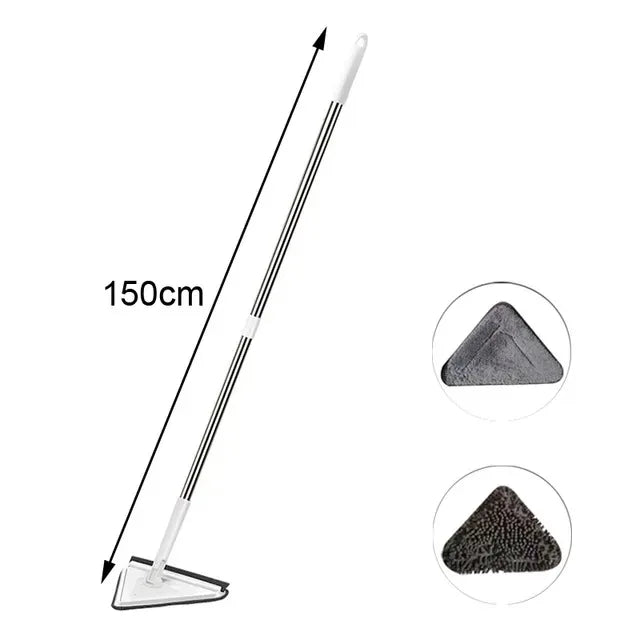 Triangle 360 Cleaning Mop Adjustable Telescopic Household Ceiling Cleaning Brush Tool Self Draining Cleaning Tiles and Walls