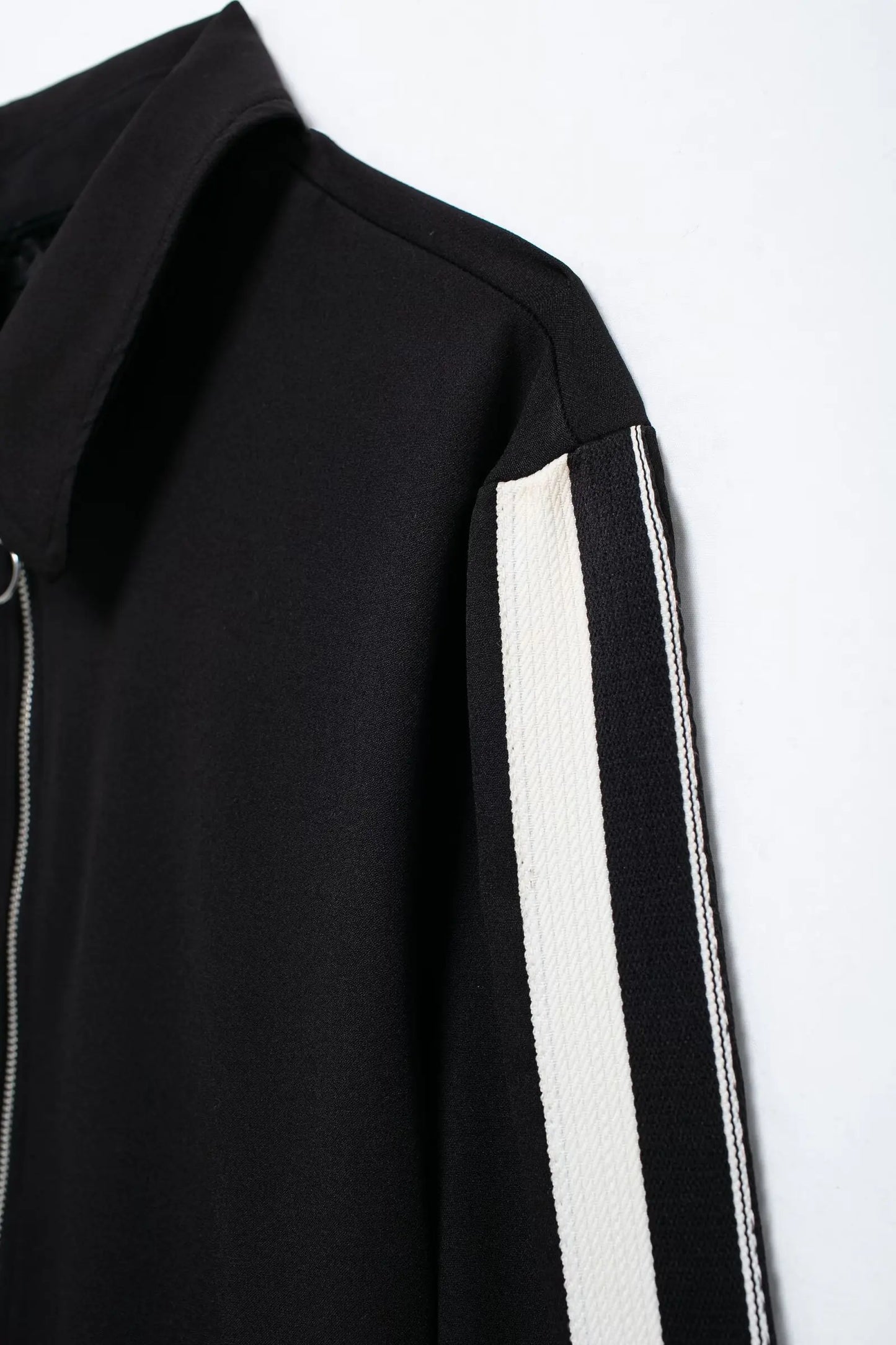 TRAFZA 2024 New Women Casual Black Trousers Suits Sports Short Jacket + Female Vinatge Black White Patchwork Baggy Pants Street