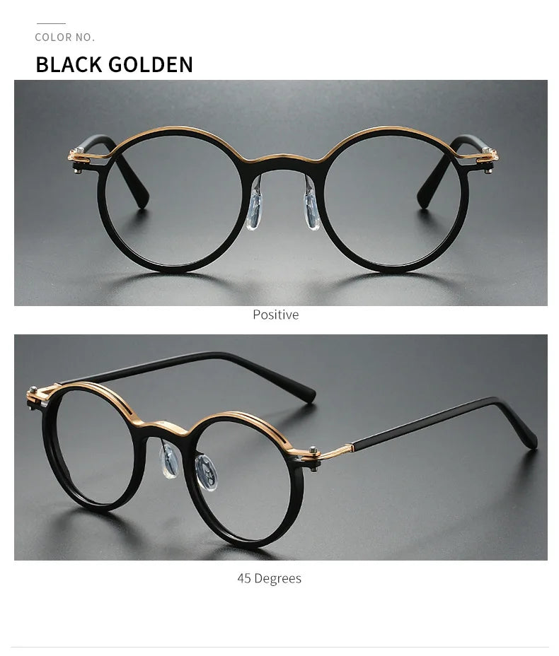 New Brand Design Men's Retro Round Reading Glasses Anti Blue Light Presbyopic Glasses Diopter +100 +150 +200 +250 +300 +350 +400