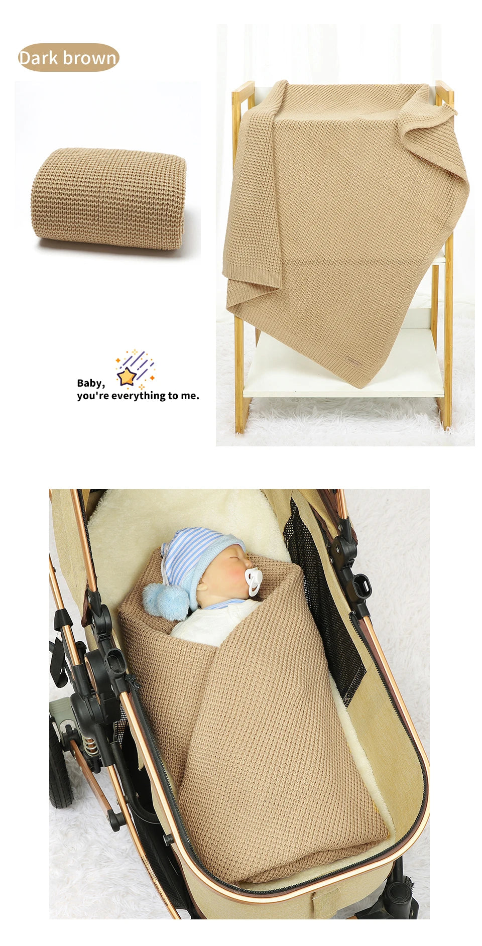 Baby Blankets 90*70cm Knitted Newborn Boys Girls Stroller Swaddle Wrap Infant Netural Crib Cellular Toddler Throwing Quilts Mats