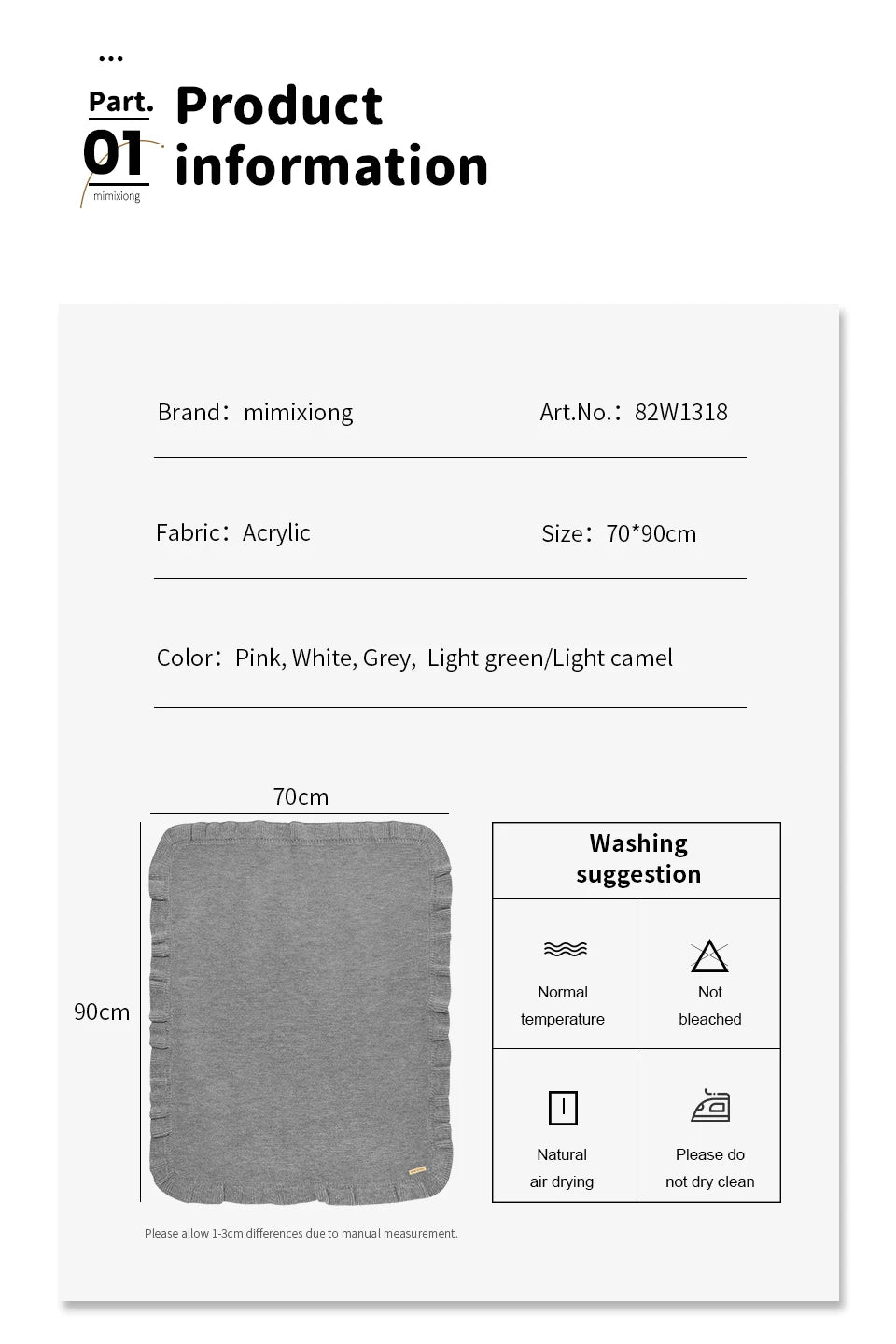 Baby Blankets 90*70cm Knitted Newborn Boys Girls Solid Stroller Swaddle Wrap Sleepsack Reversible Soft Infantil Receiving Quilts