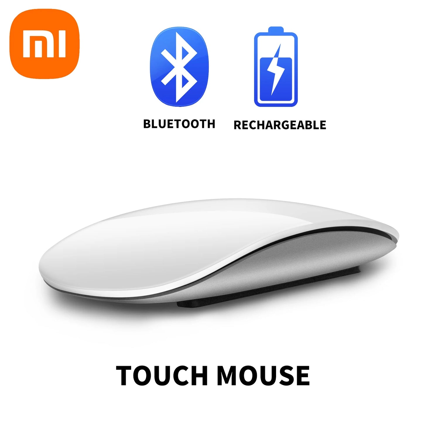 Xiaomi Wireless Bluetooth Magic Computer Mouse Dual-Mode Silent Rechargeable Touch Slim Ergonomic PC Mice For Apple Macbook Air