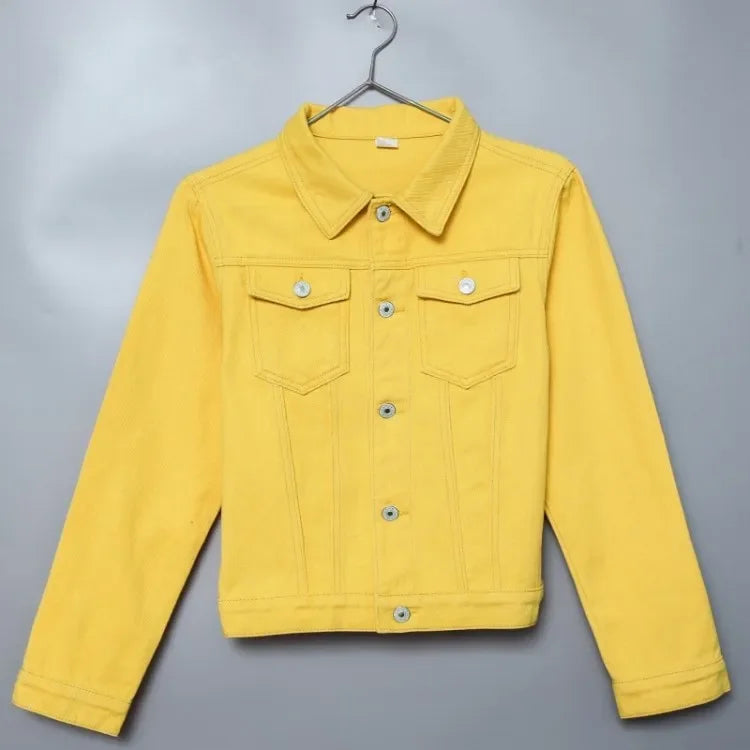 Trendy Denim Jacket For Women Cropped Slim Fit Spring Spring Colorful Student Top Popular On The Internet Versatile Clothing