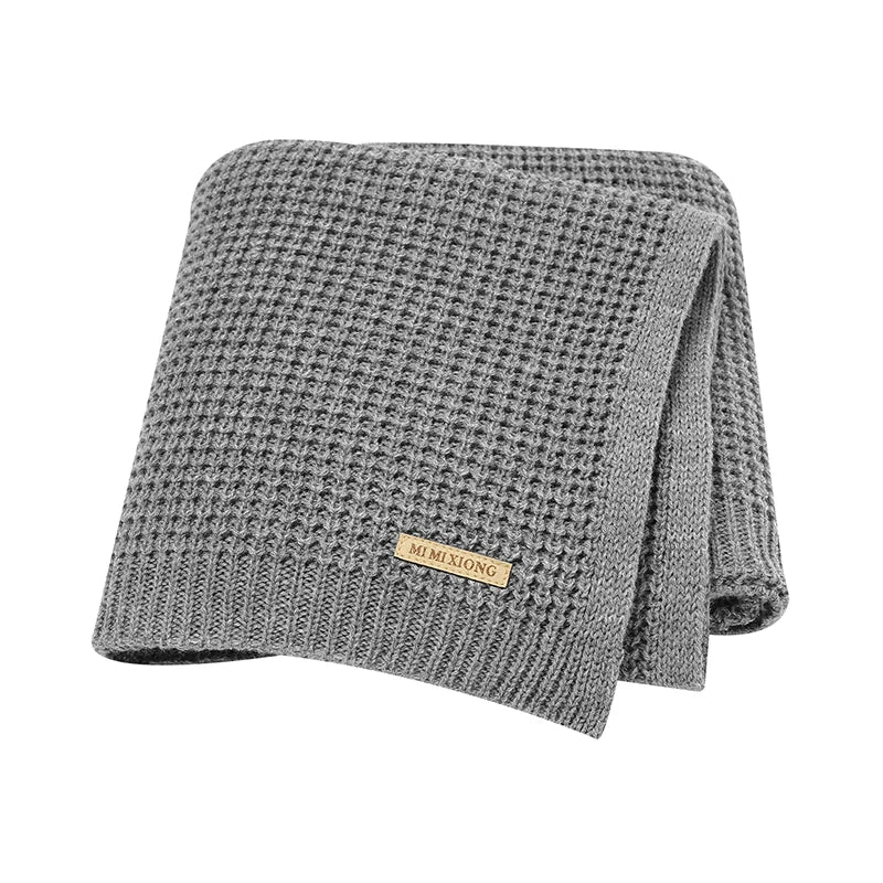 Baby Blankets 90*70cm Knitted Newborn Boys Girls Stroller Swaddle Wrap Infant Netural Crib Cellular Toddler Throwing Quilts Mats