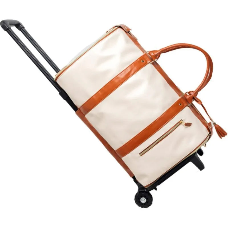 Garment Bags with Wheels Carry On Duffel Bag for Travel Garment Suitcase for Dress Suit Convertible Rolling Weekender Flight Bag