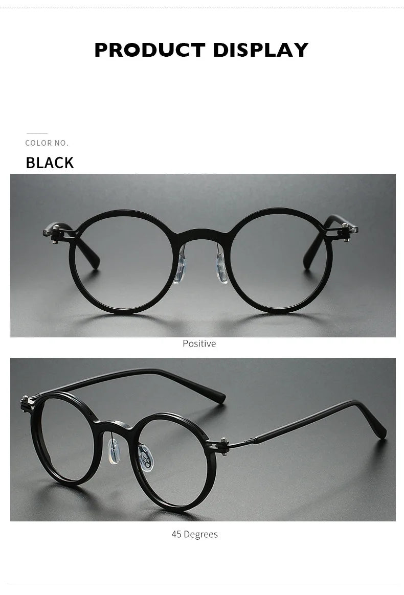 New Brand Design Men's Retro Round Reading Glasses Anti Blue Light Presbyopic Glasses Diopter +100 +150 +200 +250 +300 +350 +400
