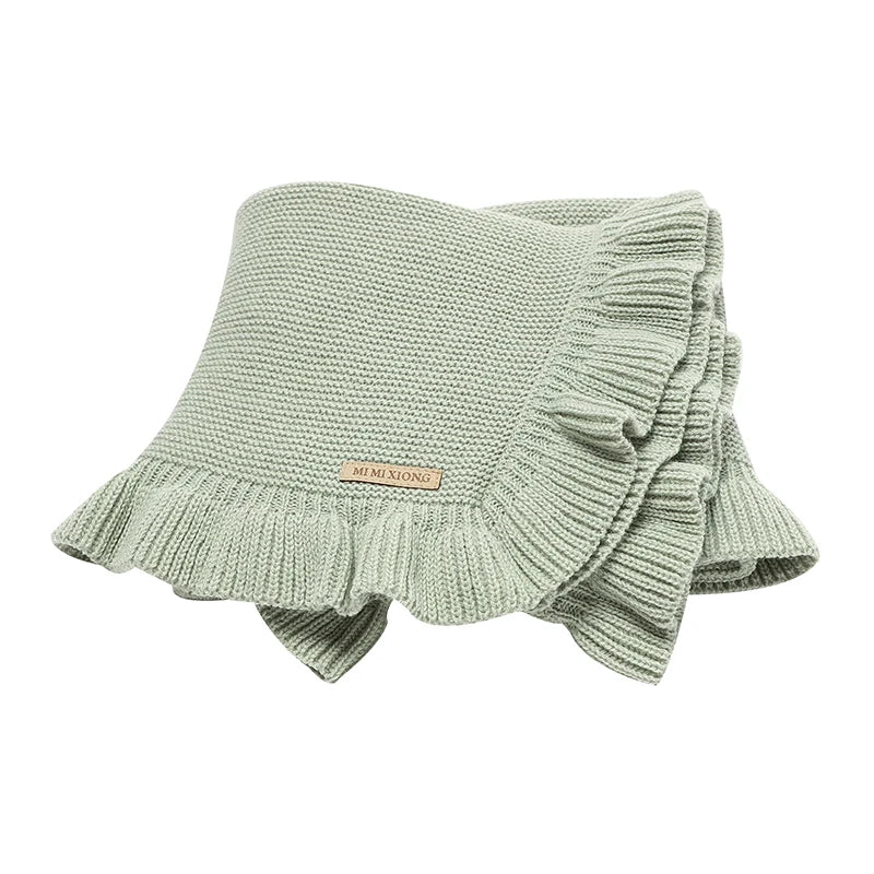Baby Blankets 90*70cm Knitted Newborn Boys Girls Solid Stroller Swaddle Wrap Sleepsack Reversible Soft Infantil Receiving Quilts