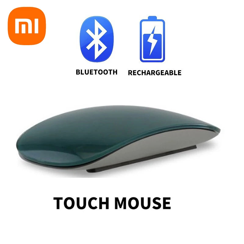 Xiaomi Wireless Bluetooth Magic Computer Mouse Dual-Mode Silent Rechargeable Touch Slim Ergonomic PC Mice For Apple Macbook Air