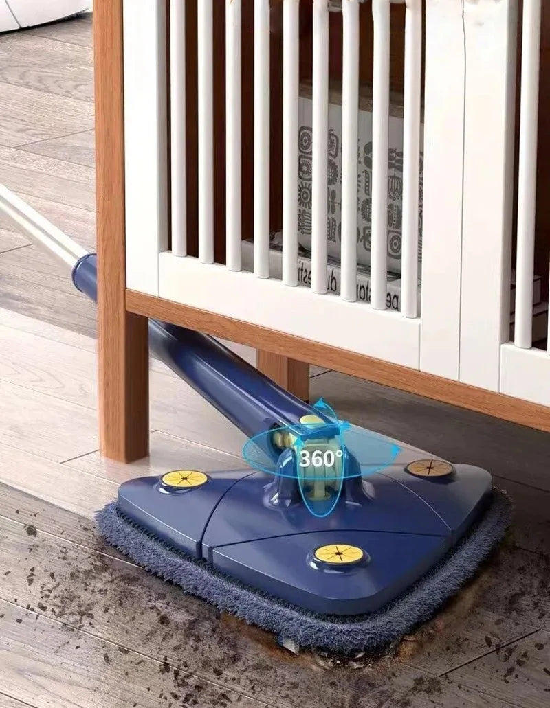 Triangle 360 Cleaning Mop Adjustable Telescopic Household Ceiling Cleaning Brush Tool Self Draining Cleaning Tiles and Walls
