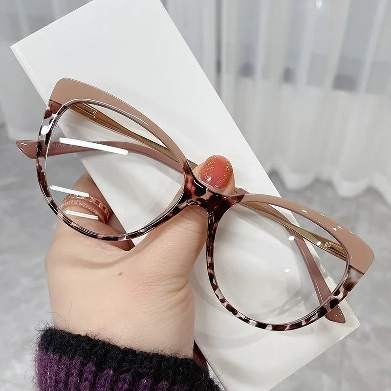Anti Radiation/Blue Light Eyeglasses Replaceable Lens Cat Eye Computer Glasses
