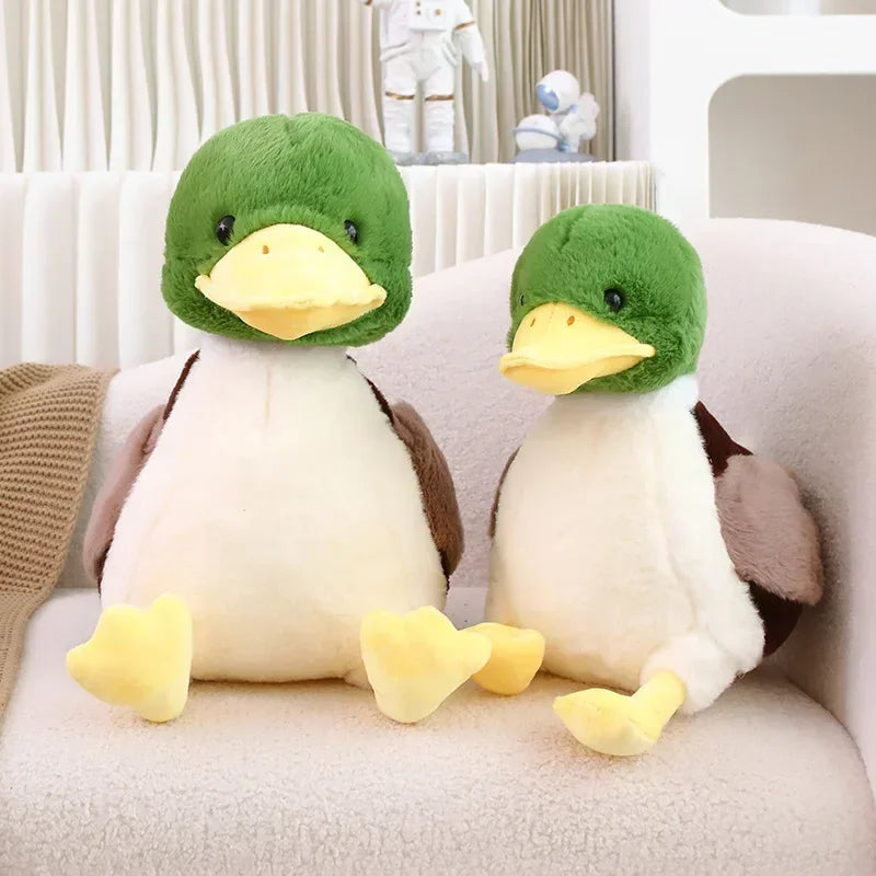 Simulation Small Yellow Duck Kawaii Wild Green Duck Plush Toys Cartoon Stuffed Animals Dolls Soft Throw Pillow Toys Room Decor