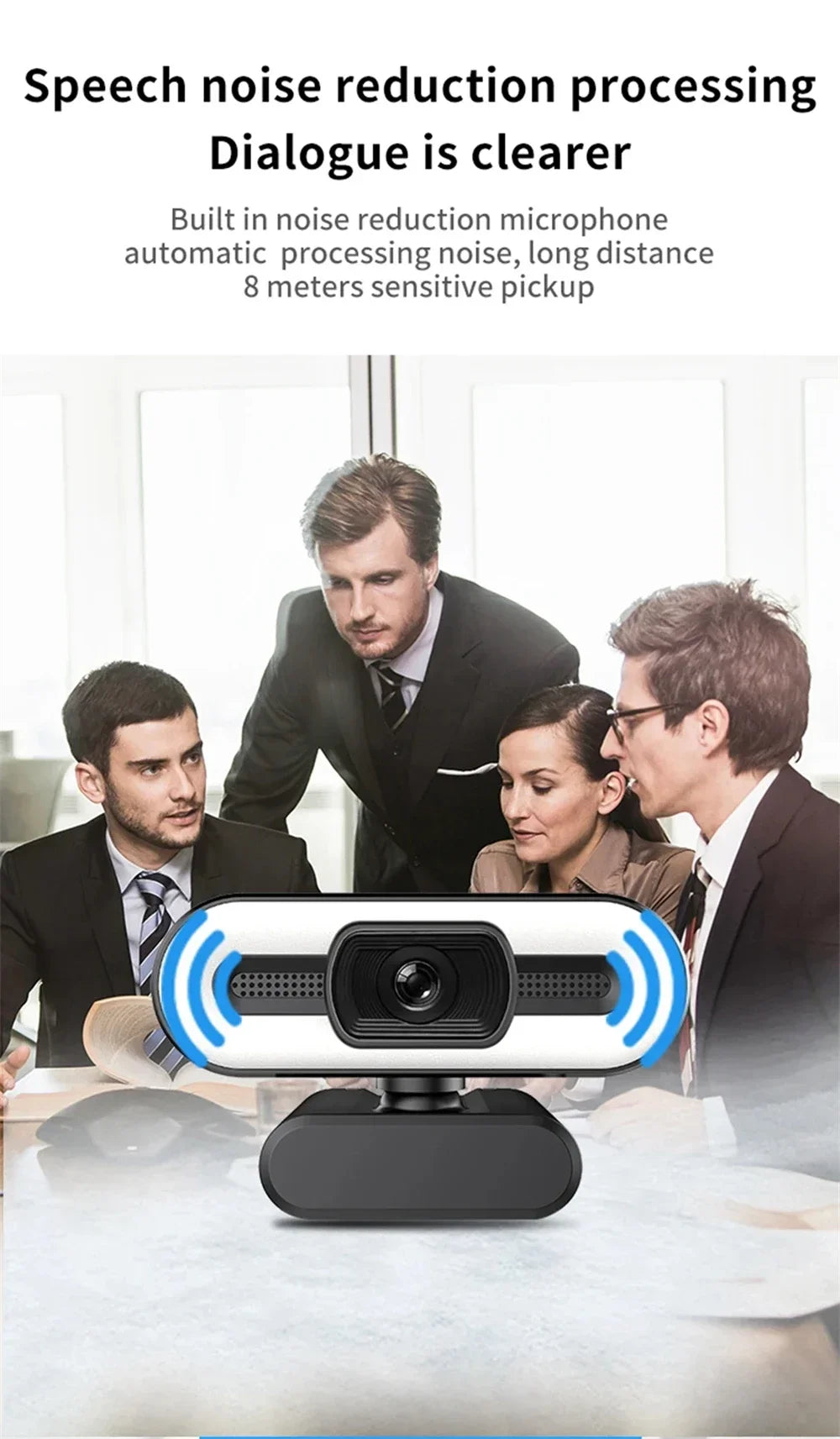 4k Webcam Autofocus Hd Webcam With Fill Light Rotatable Laptop Webcam Pc Computer Camera With Microphone For Youtube Video