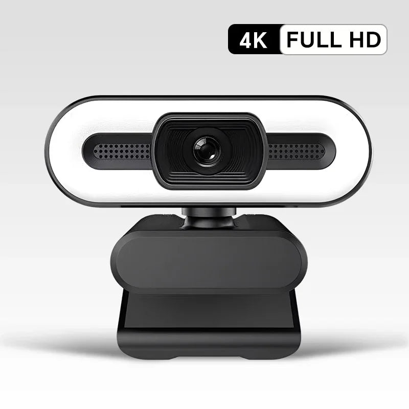 4k Webcam Autofocus Hd Webcam With Fill Light Rotatable Laptop Webcam Pc Computer Camera With Microphone For Youtube Video