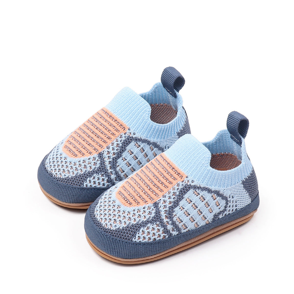 Baby walking shoes, baby mesh flying woven shoes, 0-1 year old spring and autumn anti-slip walking shoes