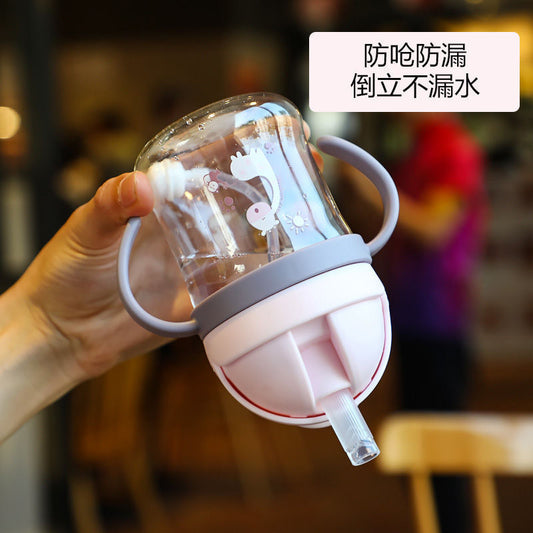 Children's straw cup for mothers and babies, kindergarten baby drinking cup, special children's cup for infants