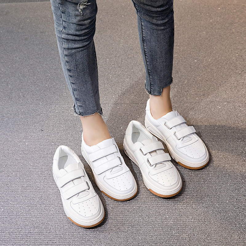 Genuine Leather Round Toe Low-cut Female Student Loafers