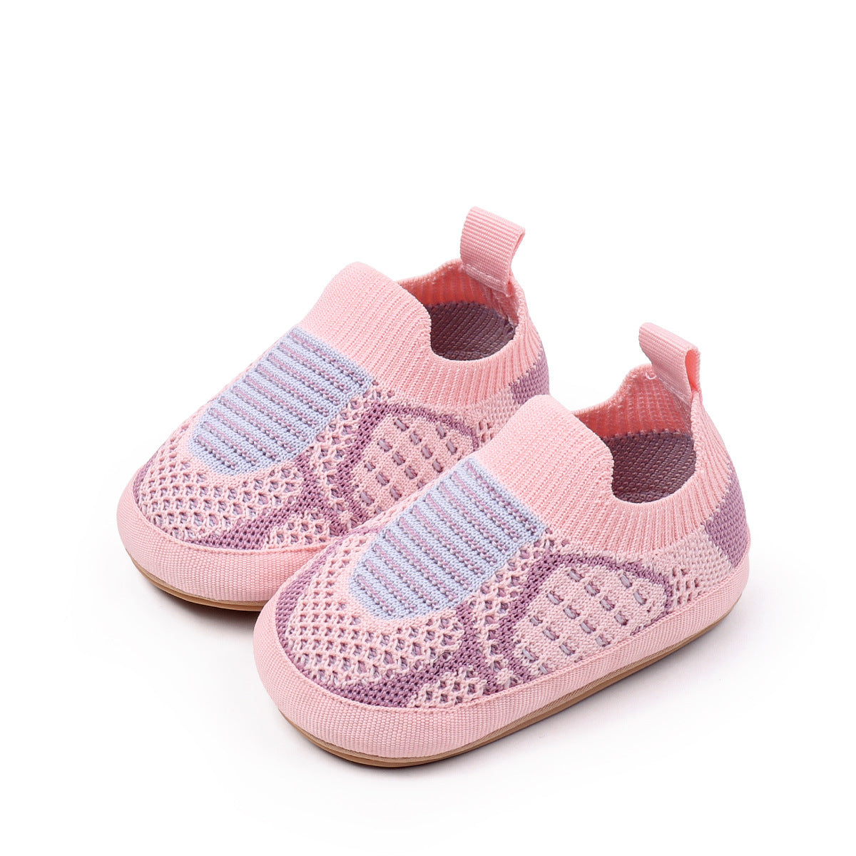 Baby walking shoes, baby mesh flying woven shoes, 0-1 year old spring and autumn anti-slip walking shoes