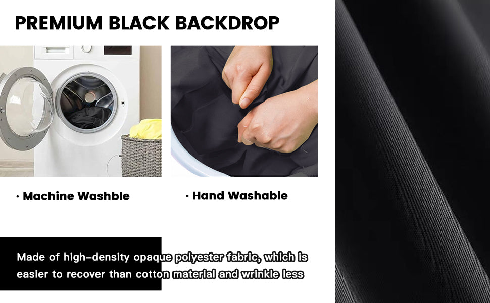 HUANYINGBJB Photography Background Backdrop Cloth Black Screen Muslin Cotton Fabric Chroma key For Photo Studio Video Portrait