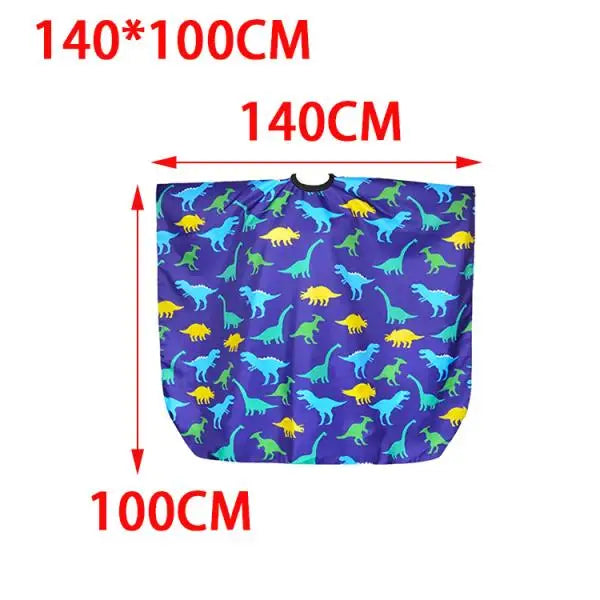 Kids Hair Cutting Cape Cute Adjustable Snap Haircut Coat Waterproof Hair Cut Apron Barber Accessories for Salon Home Hairdresser