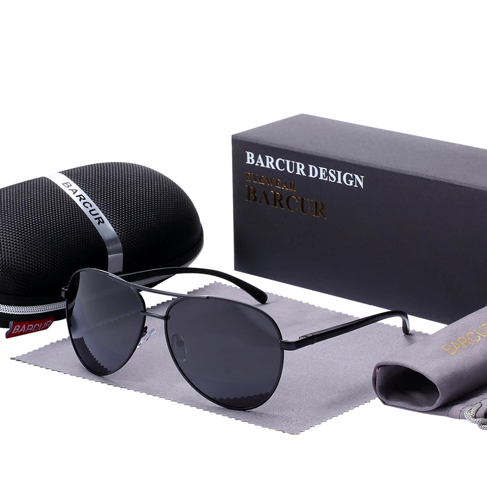 BARCUR Eyewear Accessories Men Sunglasses Male Hot Male Sun Glasses Polarized Sunglasses for Men Glasses