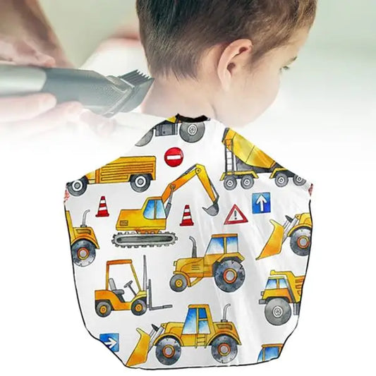 Kids Hair Cutting Cape Cute Adjustable Snap Haircut Coat Waterproof Hair Cut Apron Barber Accessories for Salon Home Hairdresser