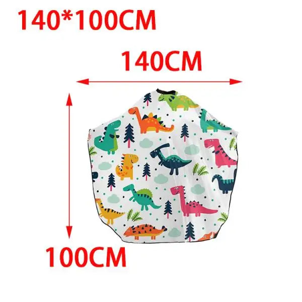 Kids Hair Cutting Cape Cute Adjustable Snap Haircut Coat Waterproof Hair Cut Apron Barber Accessories for Salon Home Hairdresser