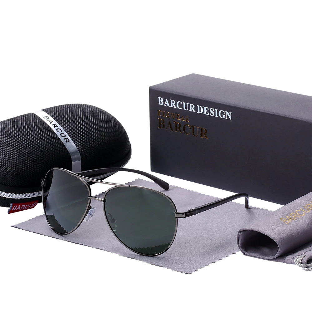BARCUR Eyewear Accessories Men Sunglasses Male Hot Male Sun Glasses Polarized Sunglasses for Men Glasses