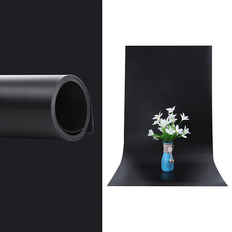 55*120cm Solid Matte PVC Anti-wrinkle Waterproof White Photo Backgrounds Backdrop for Photography Subject shooting